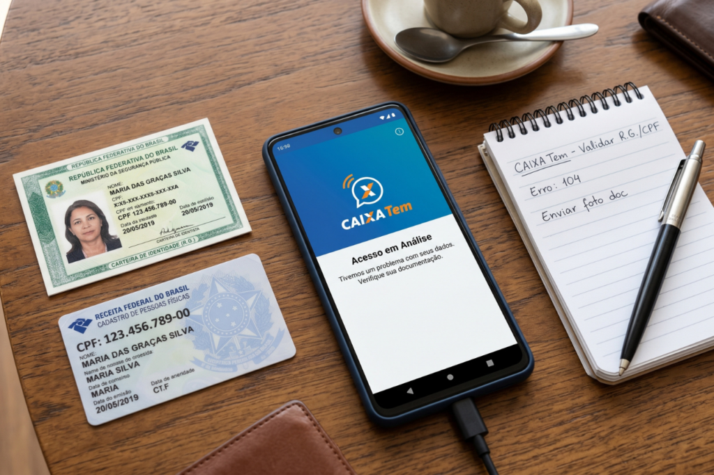 como resolver erro no caixa tem hoje