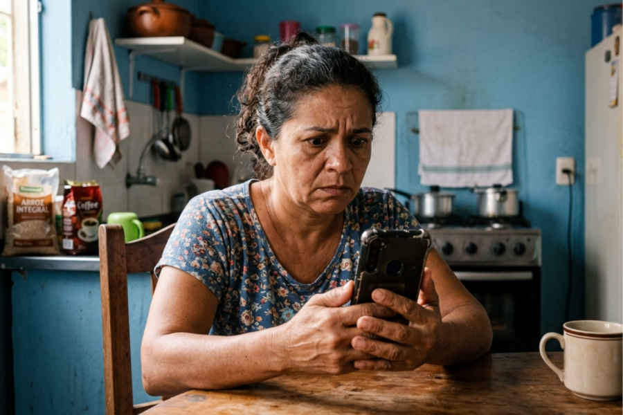 Mensagem suspeita aprovacao bolsa familia